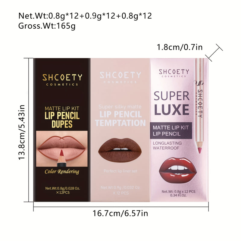 36-piece Matte Lip Liner Set