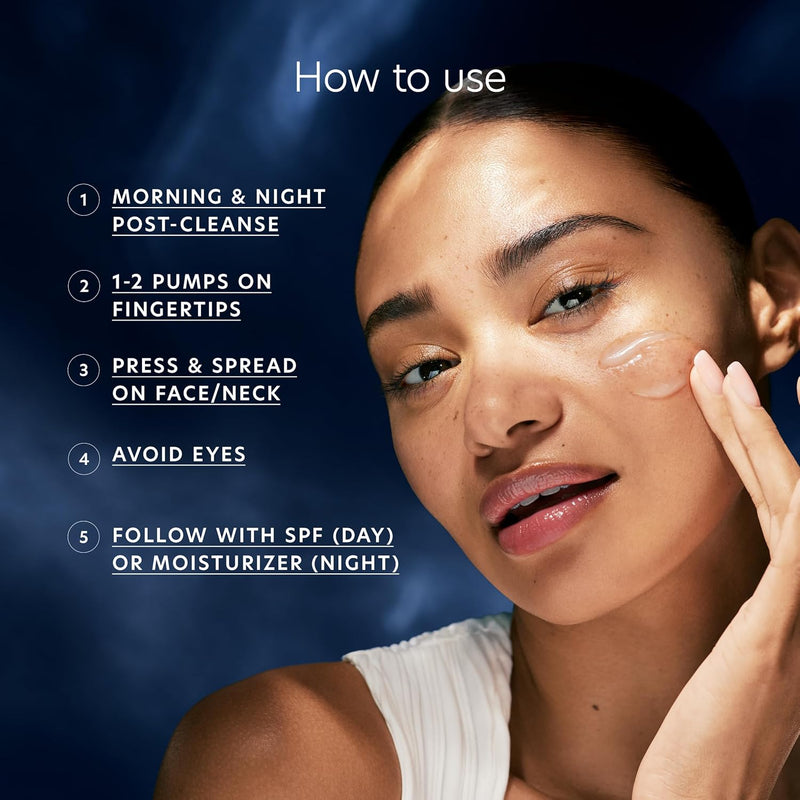 Ultra-hydrating face serum with Hyaluronic Acid, Niacinamide & Ceramides. Helps reduce fine lines, plump skin, and deliver 24-hour moisture for a smoother, youthful glow. Suitable for all skin types.