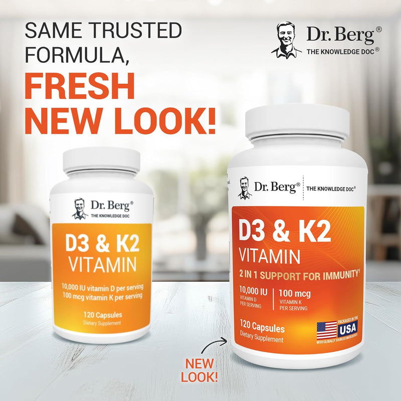 High-potency 2-in-1 formula with naturally derived D3 and K2 for optimal absorption. Supports bone, heart, and immune health. 4X lab-tested for purity and quality.