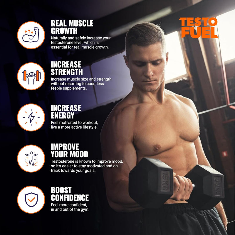 TestoFuel Testosterone Booster – 120 Capsules