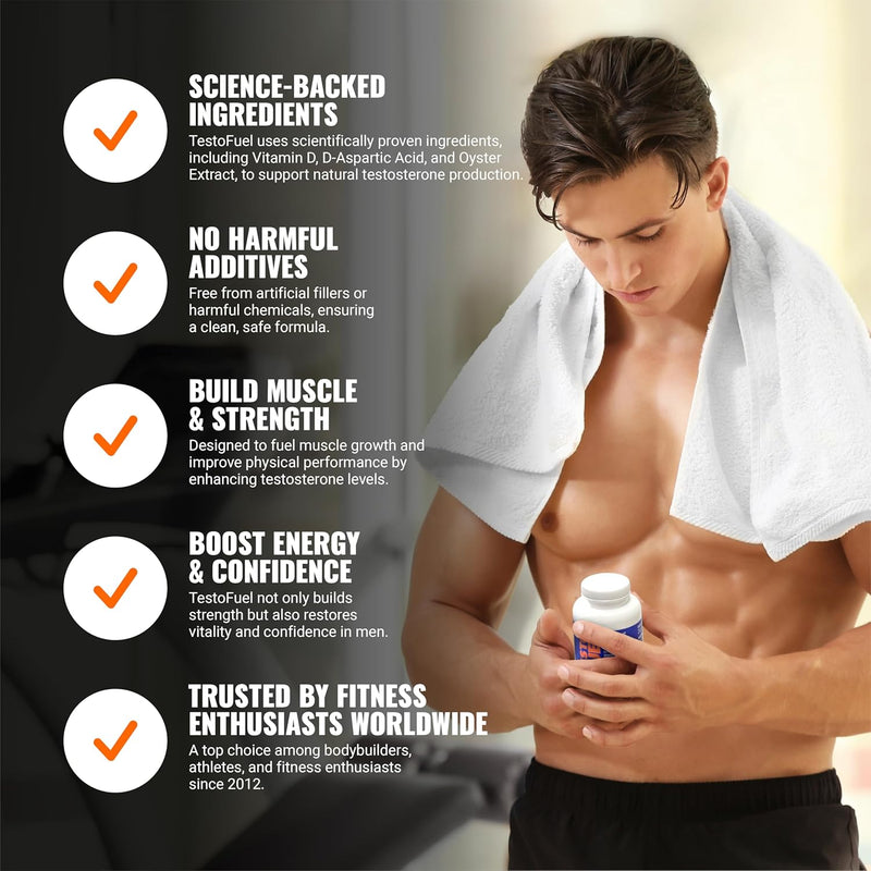 TestoFuel Testosterone Booster – 120 Capsules