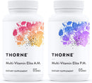 Thorne Multi-Vitamin Elite AM & PM + Amino Complex Bundle – Energy & Performance Support, Gluten/Dairy/Soy-Free, 180 Capsules & 8oz