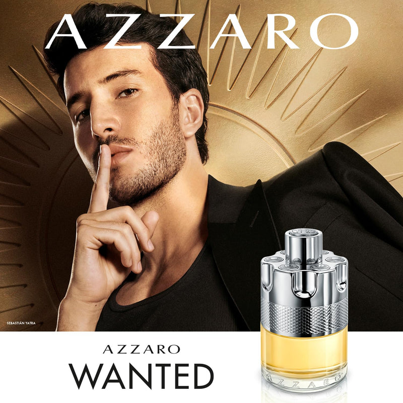 Azzaro Wanted Eau de Toilette - Vibrant & Irresistible Mens Cologne - Woody, Citrus & Spicy Fragrance - Fresh Notes of Cardamom, Lemon, Vetiver - Everyday Wear - Luxury Perfumes for Men