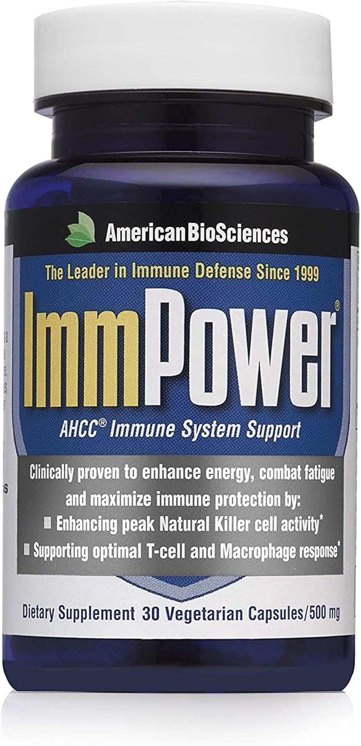 American BioSciences ImmPower AHCC Supplement – 500mg, 30 Veg Capsules