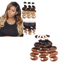 10A Grade #1B/4/30 Body Wave #1B/4/27 BUNDLES with CLOSURES & FRONTALS