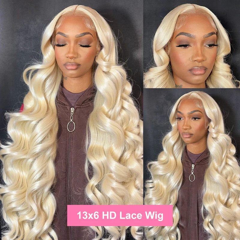 Body Wave 613 Transparent Lace 13x4 Frontal Wig 4x4 Closure Wig