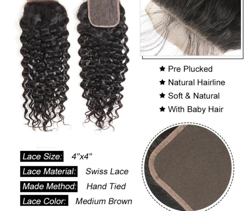 Super Double Drawn 12A Grade Deep Wave BUNDLES with CLOSURES & FRONTAL