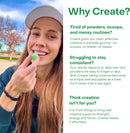 Creatine Monohydrate Gummies for men and women boosting strength, focus, endurance; vegan, gluten-free, non-GMO, 1.5g sour green apple 90-count flavor