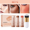 Concealer Stick Set with Makeup Brush