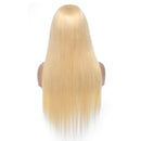 Blonde Red Piano Color Brazilian Straight Human Hair Wigs With Bangs 200% Density Full Machine Made Human Hair Wig