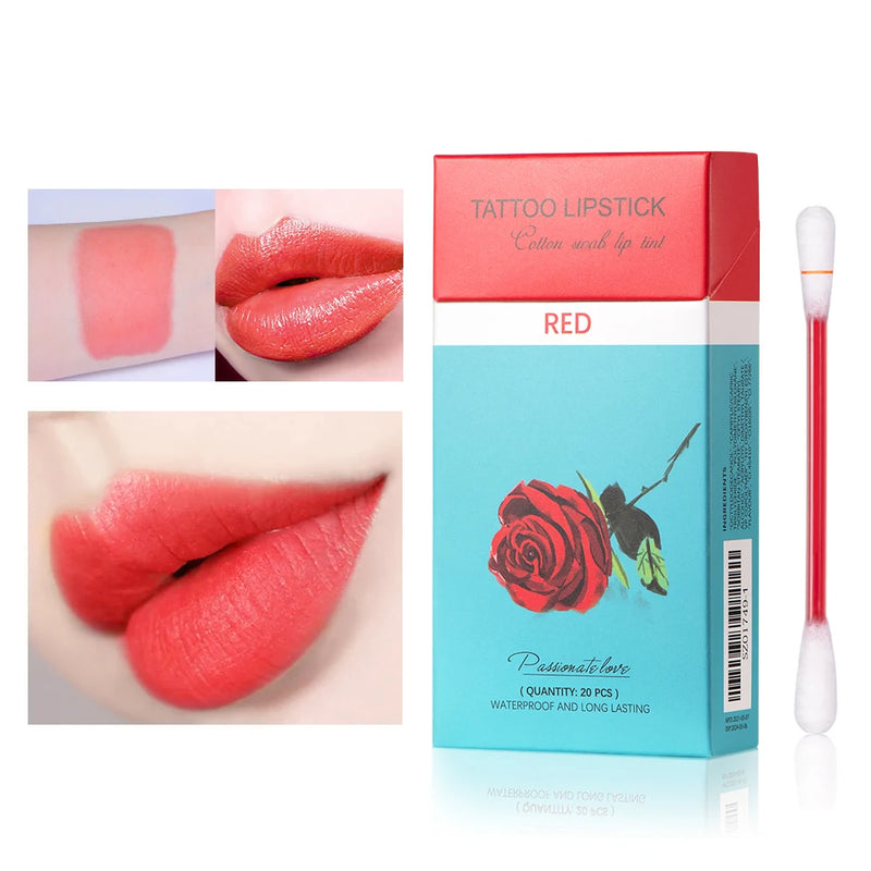 20pcs Cigarette Cotton Swab Lipstick