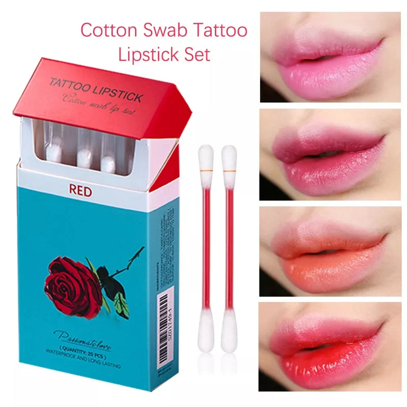 20pcs Cigarette Cotton Swab Lipstick