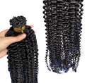 Kinky Curly Human Hair i Tip Microlinks Bulk Braiding Human Hair Bundl