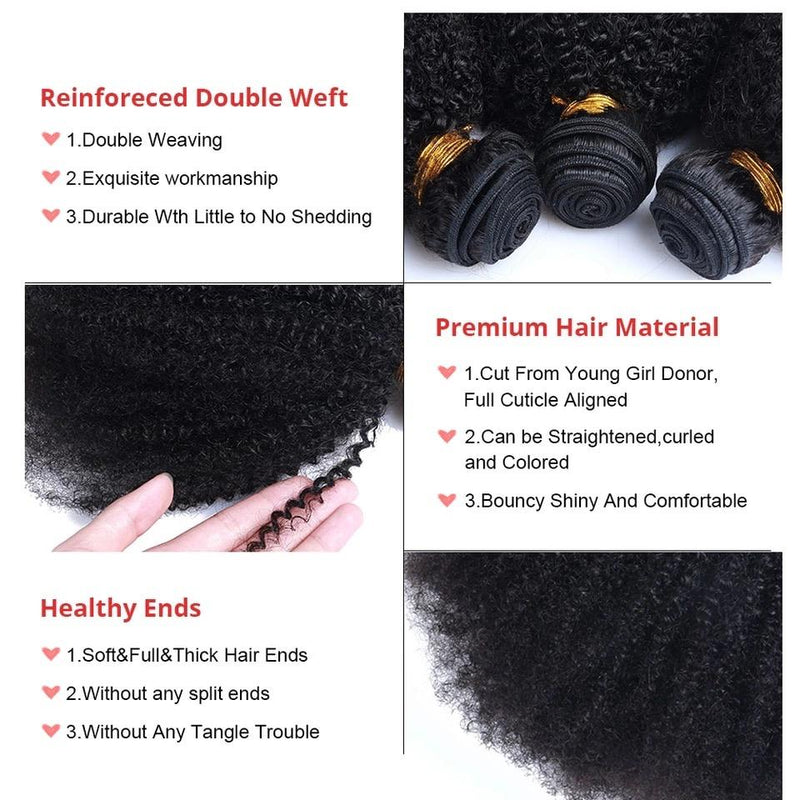 Wholesale 5/6/10/12 Bundles Afro Kinky Curly 10A Grade Human Hair Bund