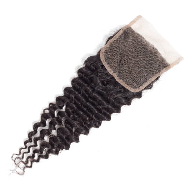 BeuMax 10A Grade 3/4 Loose deep Wave  Bundles with 4x4 Closure