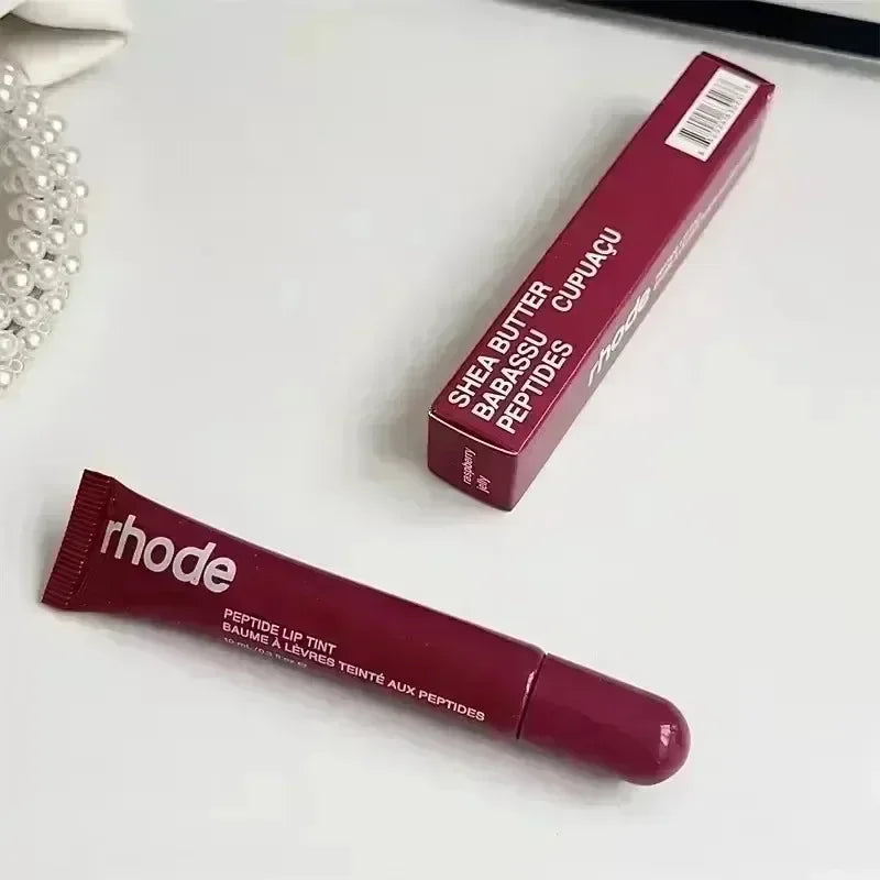 RHODE Moisturizing Essence Lipstick & Gloss Duo – Long-Lasting Hydrating Lip Color in Toast, Raspberry Jelly & Ribbon Shades