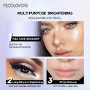 Brightening Highlighter Pen, Long Lasting Waterproof, Smooth Matte Pearly Glitter White Silvery Eyeliner Eyeshadow Stick