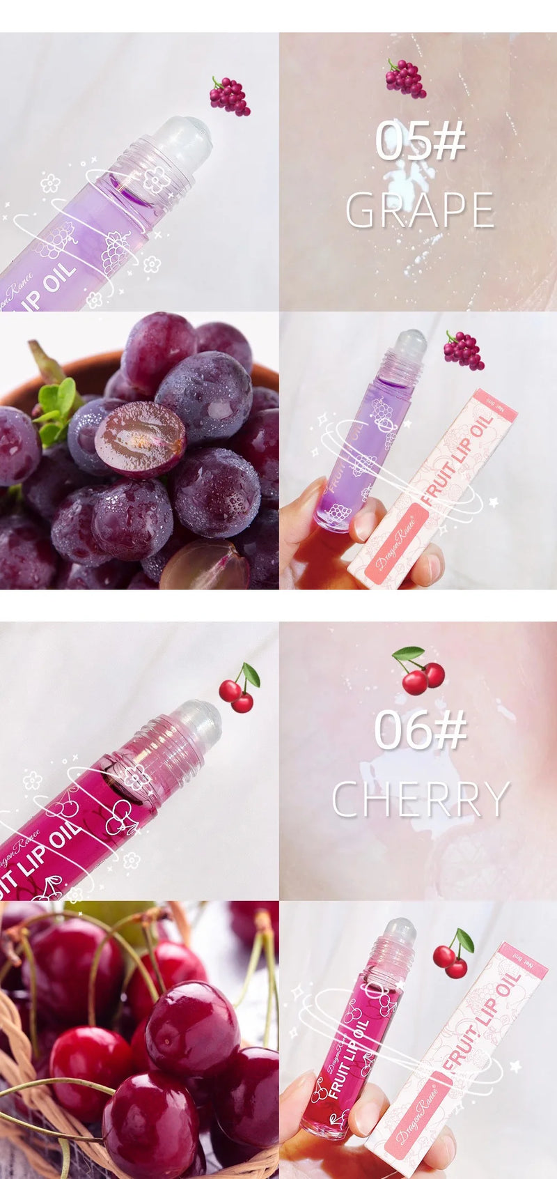 4 PCS Water-gloss Mirror Jelly Lip Gloss Moisturizes Lips Shimmers