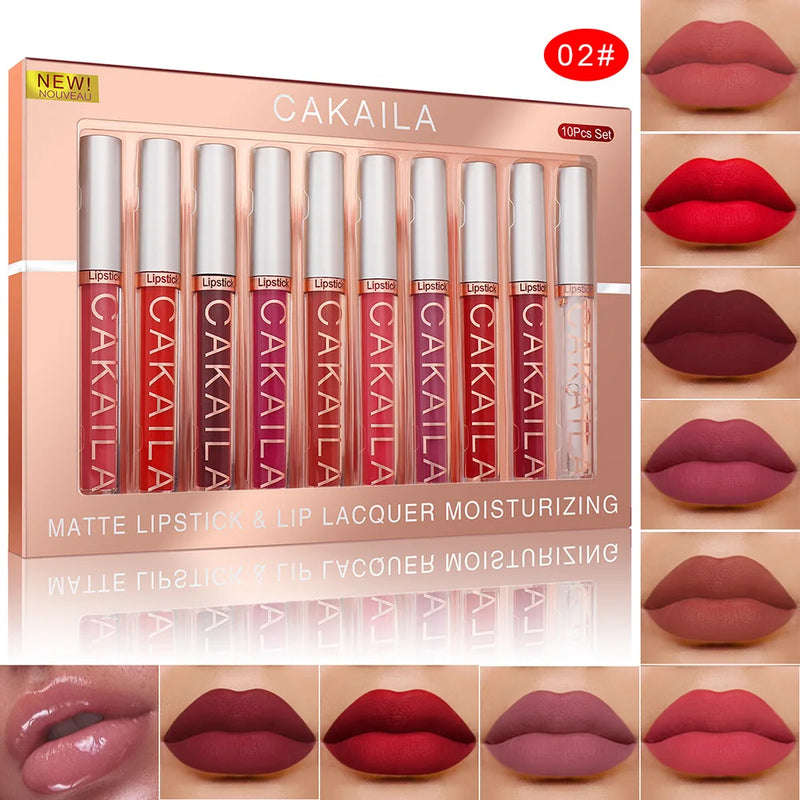 CAKAILA  Lip Gloss Matte Velvet Lipstick