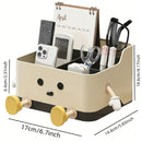 1pc multifunctional desktop storage box, cosmetic organisation shelf countertop storage and display box(with sticker)