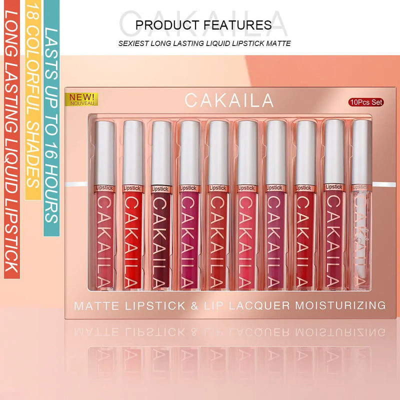 CAKAILA  Lip Gloss Matte Velvet Lipstick