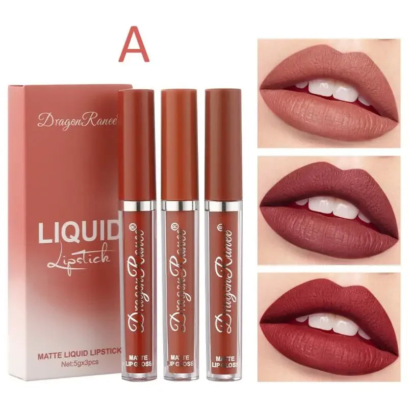 3-Piece Matte Liquid Lipstick Set