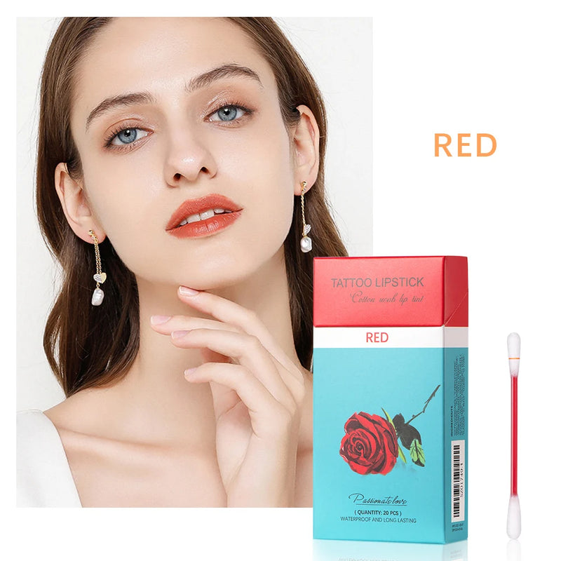 20pcs Cigarette Cotton Swab Lipstick