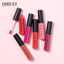 QIBEST Sexy Velvet Matte Lip Gloss Liquid Lipstick Lipgloss Beauty Red Nude Waterproof Long-lasting Lip Stain Makeup For Women