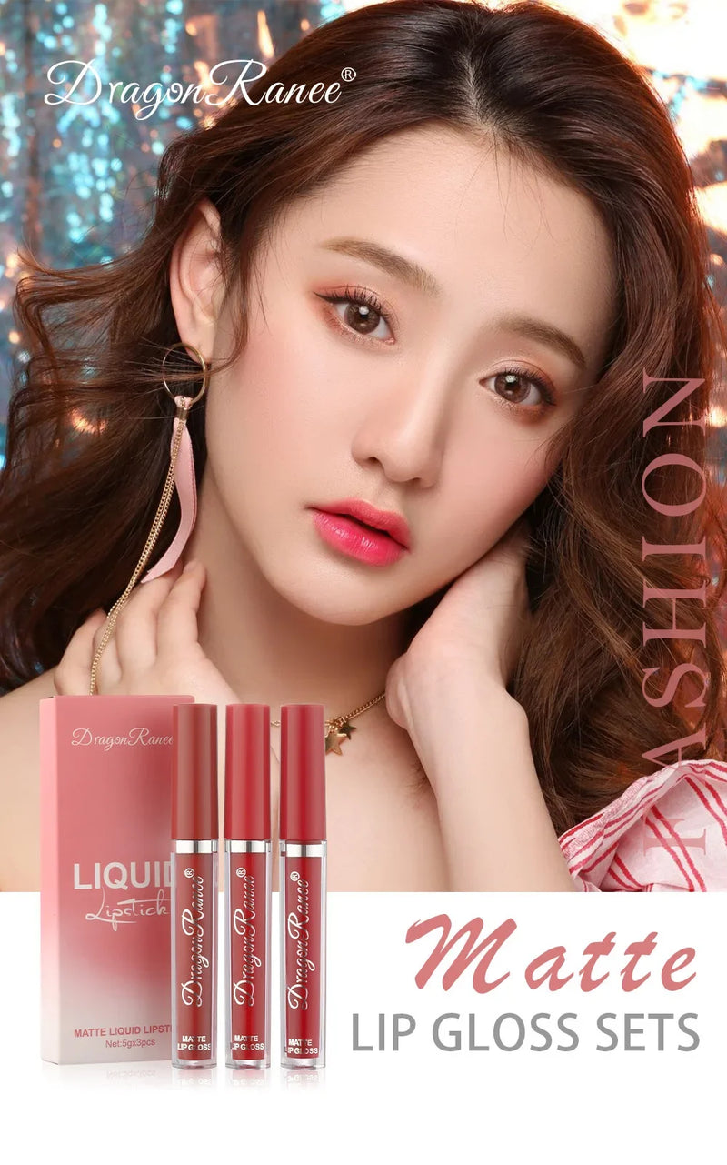 3-Piece Matte Liquid Lipstick Set
