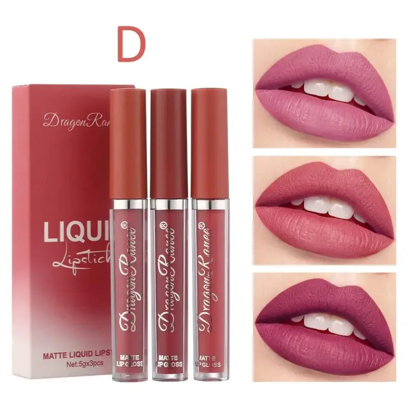 3-Piece Matte Liquid Lipstick Set