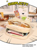 Simplified Japanese Large Capacity Pencil Case Stationery Box for Elementary, Middle, and High School Students