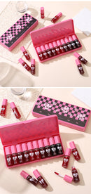 10 pack lip gloss set, easy to color and non fading, moisturizing lip gloss, waterproof and moisturizing lipstick water