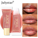 Glitter Plumping Lip Gloss Jelly Strawberry Moisturizer Fruit Lip Oil Transparent Fullness Lip Tint Gel Soft Tube Makeup LipCare