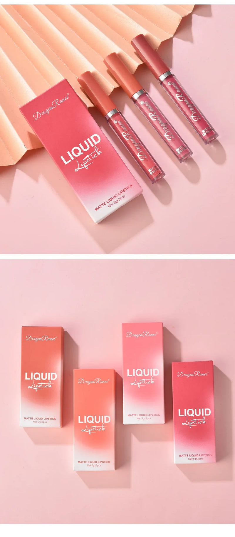 3-Piece Matte Liquid Lipstick Set