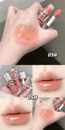 Gege Bear Glittering Mirror Lip Glaze, Watery Shimmering Light Lip Gloss Makeup 8 Colors, Hydrating Moisturizing, Long Lasting