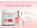 Crystal Jelly Moisturizing Lip Oil Set Plumping Lip Gloss Makeup Sexy Plump Lip Glow Oil Tinted Lip Plumper Set