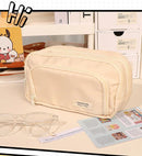 Simplified Japanese Large Capacity Pencil Case Stationery Box for Elementary, Middle, and High School Students