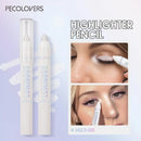 Brightening Highlighter Pen, Long Lasting Waterproof, Smooth Matte Pearly Glitter White Silvery Eyeliner Eyeshadow Stick