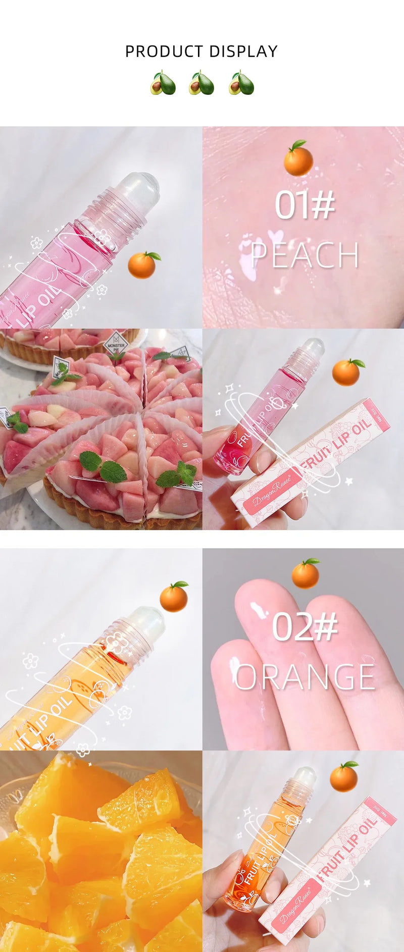 4 PCS Water-gloss Mirror Jelly Lip Gloss Moisturizes Lips Shimmers