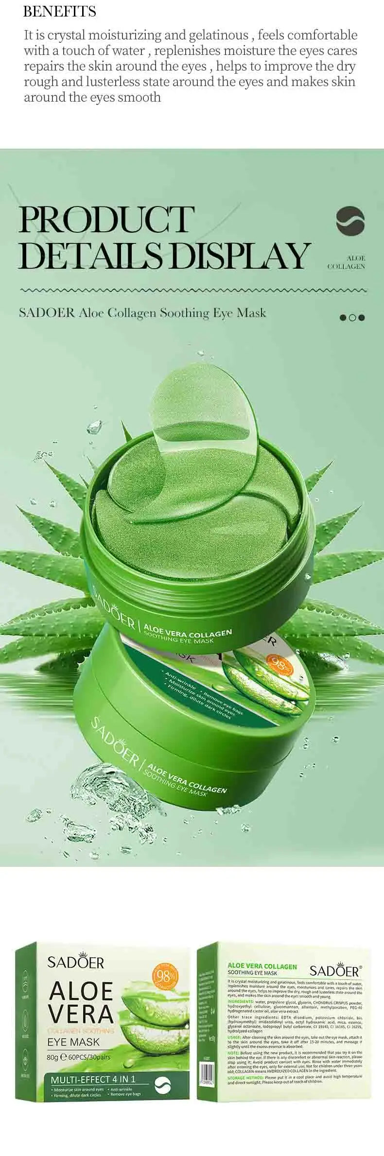 Aloe Vera Eye Masks