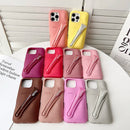 For iPhone 17 Pro Max Air 15 14 13 12 11 17 ProMax Plus Gray Ribbon Espresso Silicone Portable Lipstick Protective Case