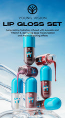 Mini Velvet Matte Lip Gloss Set, 4-Piece Non-Fading, Non-Stick Cup, Long-Lasting Fruit Scented Lip Tint, Smooth and Lightweight