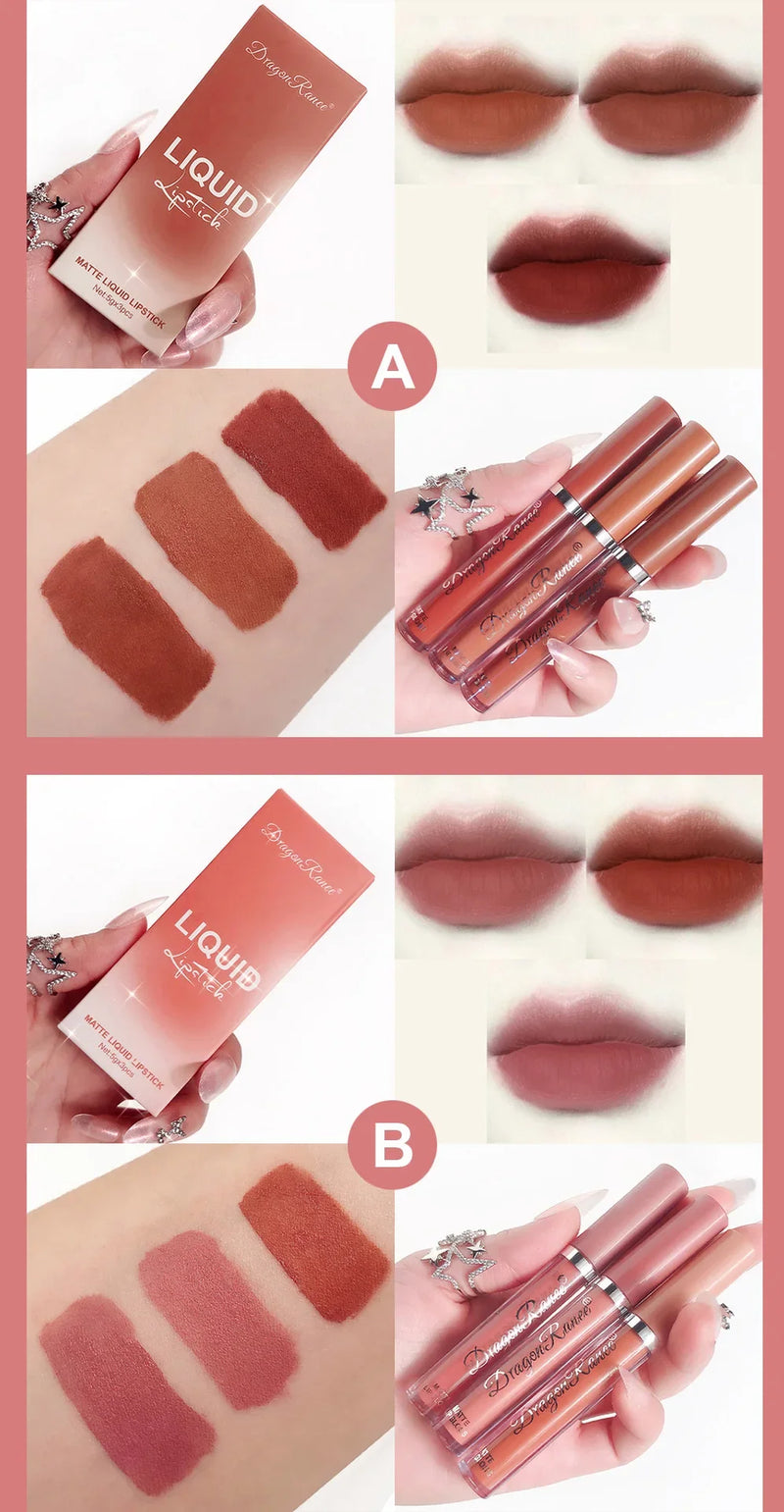 3-Piece Matte Liquid Lipstick Set