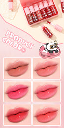 6Pcs/Set Lip Gloss Set Moisturizing and Moisturizing Mild Lipstick Non-Greasy Waterproof Lip Glaze Anti-Sweat Glossy Mirror Lipstick Long-Lasting Glossy Lip Glaze Set