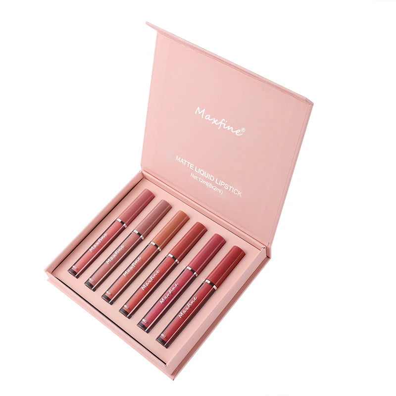 6 Color Matte Lip Gloss Set