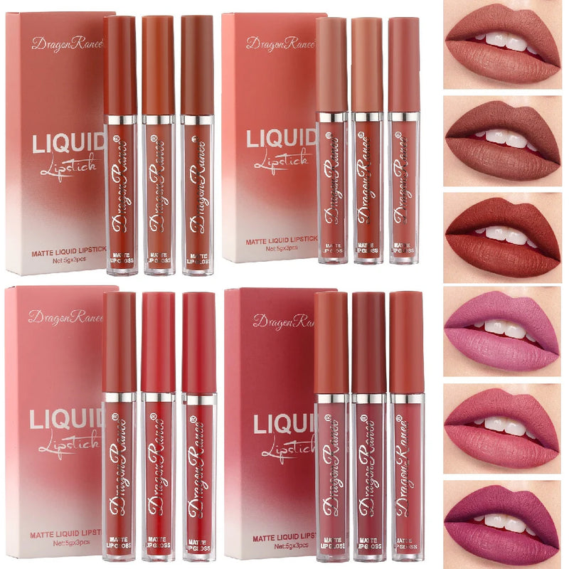 3-Piece Matte Liquid Lipstick Set