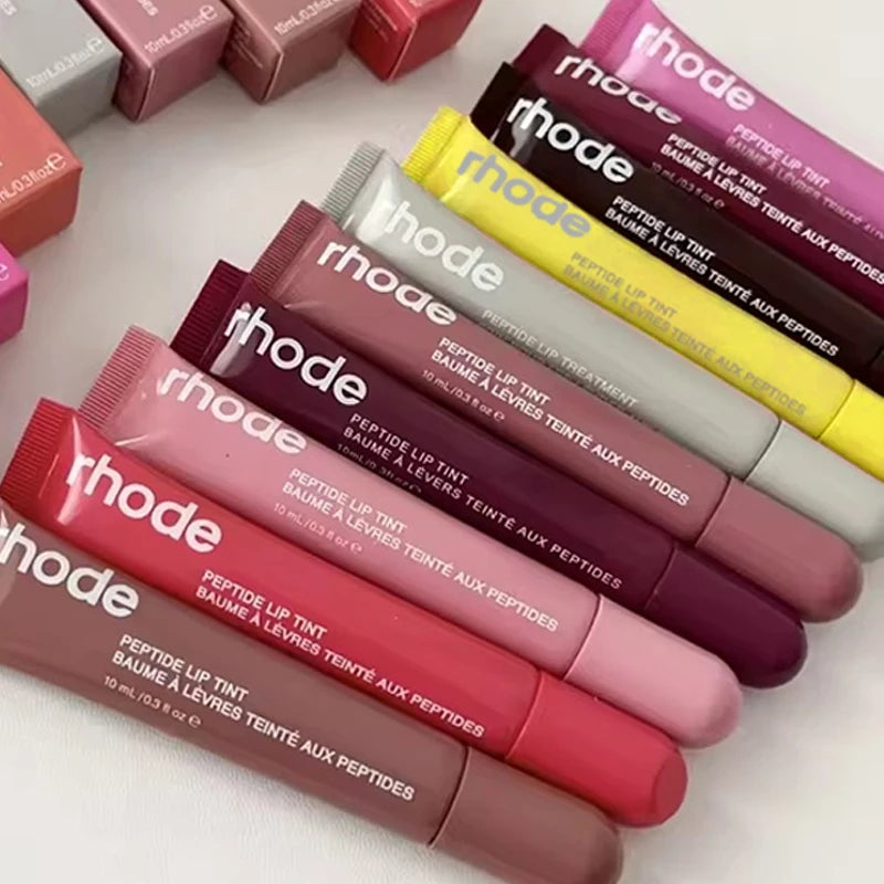 RHODE Moisturizing Essence Lipstick & Gloss Duo – Long-Lasting Hydrating Lip Color in Toast, Raspberry Jelly & Ribbon Shades
