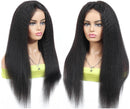 180% Density Full 4x4 Transparent Lace Front Kinky Straight Human Hair