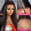 180% Density Full 4x4 Transparent Lace Front Kinky Straight Human Hair