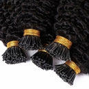 Mongalian Afro Kinky Curly i Tip Microlinks Braiding Human Hair Extens
